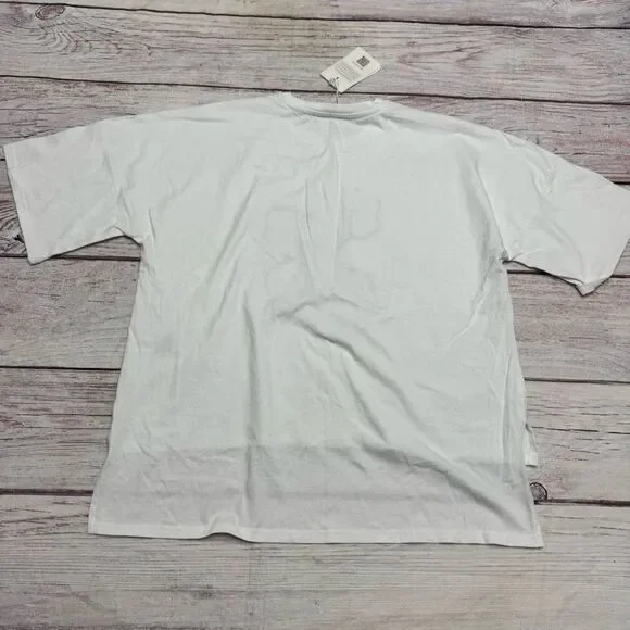 Ted Baker Floriyn Magnolia Tee Appliqué High Low Shirt White Size 2 = Small NEW - Picture 4 of 10